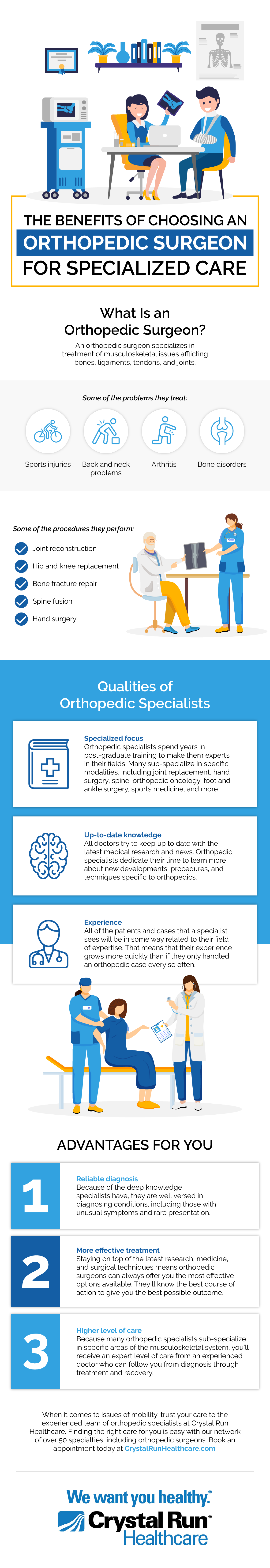 Benefits of Choosing an Orthopedic Surgeon for Specialized Care Infographic