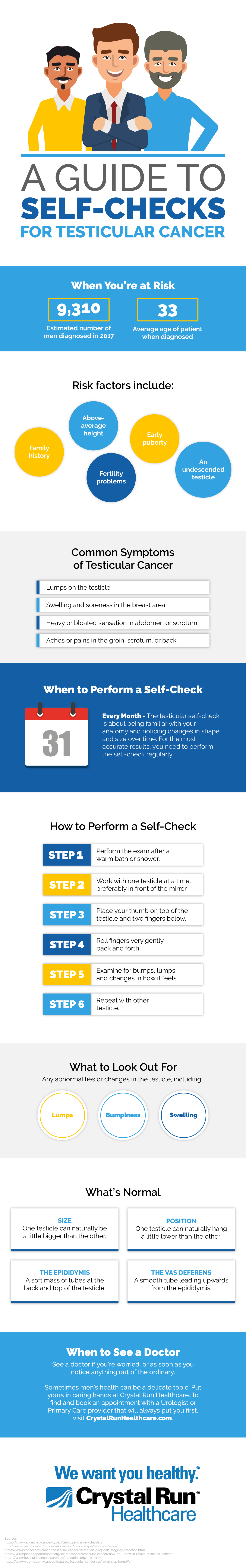 Testicular Cancer Self-Check Guide Infographic