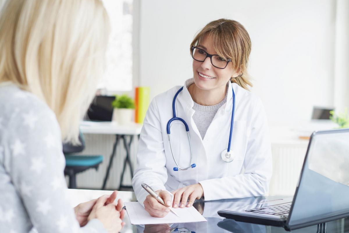 female doctor consulting with her patient