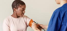 A patient receiving an annual physical exam