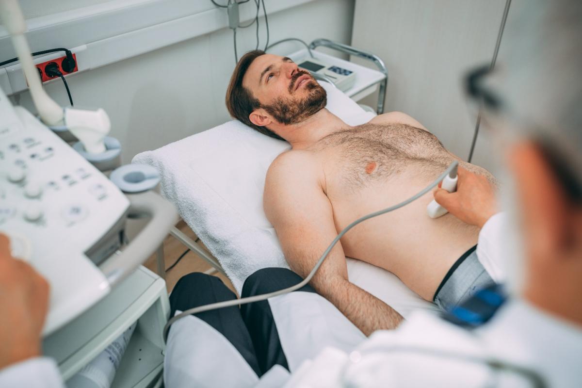 ultrasound scanner in the hands of a doctor